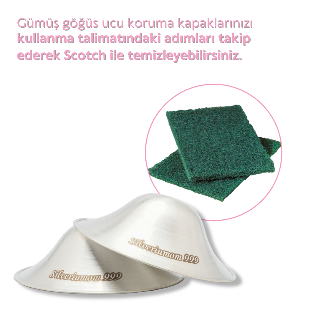 Gümüş Göğüs Ucu Koruma Kapakları